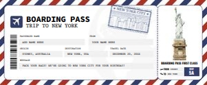 New York Boarding Pass design preview