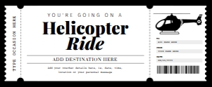 Helicopter Ride Gift Voucher: Helicopter Ride Voucher