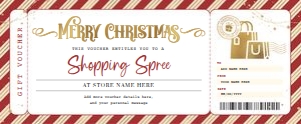 Shopping Spree Christmas Voucher design preview
