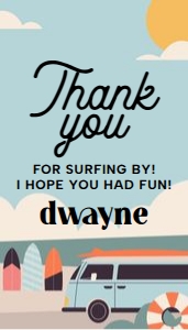 Surf Birthday Thank You Tags: Surf Birthday Invitation