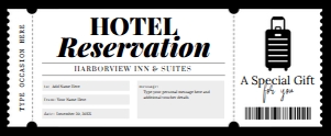 Hotel Reservation Voucher design preview