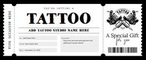 Tattoo Voucher (Black) design preview
