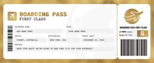 Boarding Pass Ticket Template (Gold) design preview