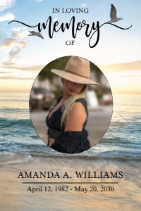 Blue Ocean Funeral Welcome Sign design preview