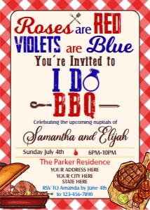 I Do BBQ Nuptial Invitation: I Do BBQ Nuptial Invitation