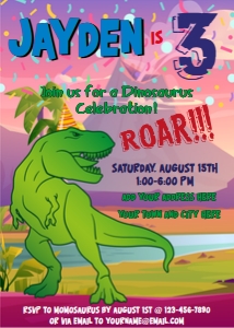 Three Rex Invitation design preview
