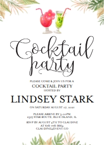 Tropical Cocktail Party Invitation: Tropical Cocktail Party Invitation