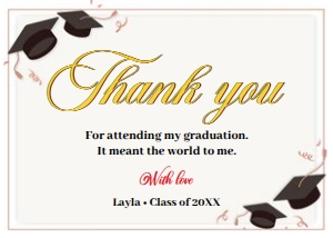 Graduation Thank You Card design preview