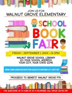 Back To School Book Fair design preview