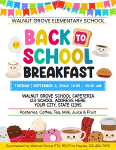 Back To School Breakfast design preview