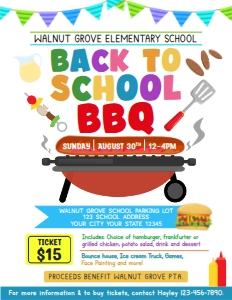 Back To School BBQ design preview