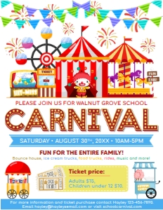 School Carnival Flyer design preview