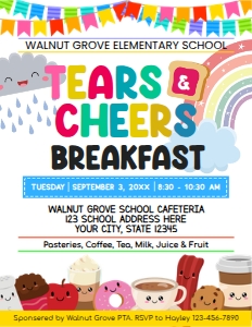 Tears and Cheers Breakfast design preview