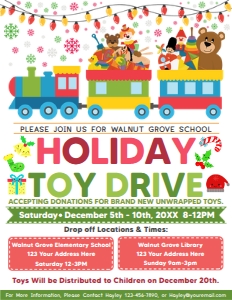 Holiday Toy Drive Flyer design preview