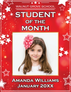 Student Of The Month (RED) design preview