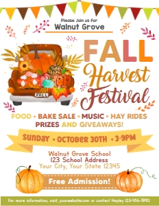 Fall Harvest Festival Flyer design preview