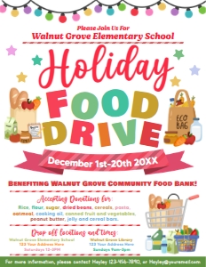 Holiday Food Drive Flyer design preview