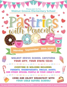 Pastries With Parents Flyers V2 design preview