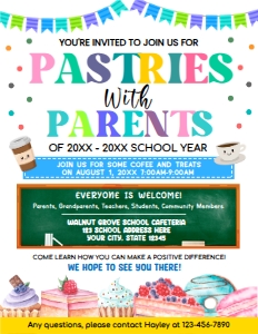 Pastries With Parents Flyers design preview
