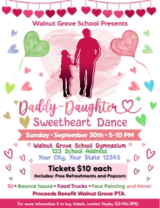 Daddy Daughter Dance Flyer design preview