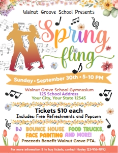Spring Fling Flyer design preview