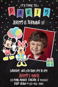 Mickey Mouse Invitation design preview