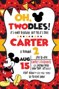 1 Mickey Mouse Invitation design preview