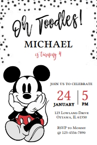 Mickey Mouse Invitation design preview