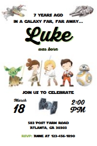 Star Wars Invitation design preview