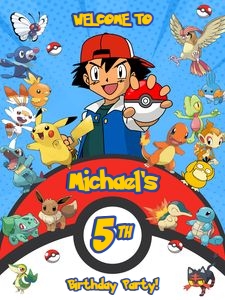 Pokemon Welcome Sign 18 x 24: Pokemon Welcome Sign
