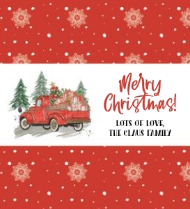 Christmas Red Truck CHOCOLATE WRAPPER LGE design preview