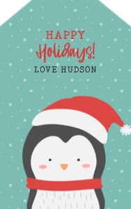 Cute Winter Christmas Animal TAG Penguin ANGLE: Cute Winter Christmas Animal GIFT TAG Penguin BUNDLE