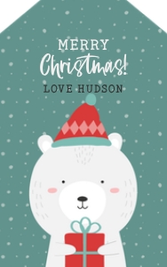 Cute Winter Christmas Animal TAG Bear ANGLE: Cute Winter Christmas Animal GIFT TAG Penguin BUNDLE