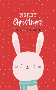 Cute Winter Christmas Animal TAG Bunny RECTANGLE: Cuter Winter Christmas Animal GIFT TAG Deer BUNDLE