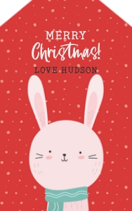 Cute Winter Christmas Animal TAG Bunny ANGLE: Cuter Winter Christmas Animal GIFT TAG Deer BUNDLE