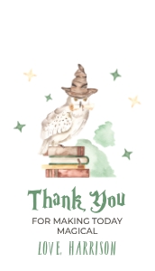 Wizard Magic School Owl TAG design preview