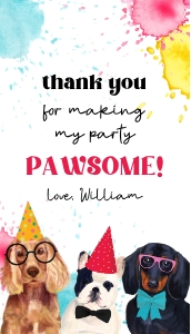 Dog Pawty OBLONG TAG Spaniel: Dog Pawty OBLONG TAG Dachshund