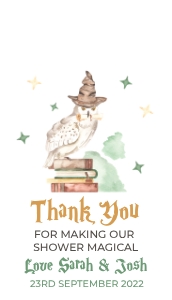 Wizard Magic School OBLONG TAG Owl Baby Shower: Wizard Magic School OBLONG TAG Owl Baby Shower