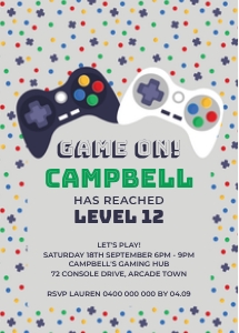 Gamer INVITATION Controller design preview