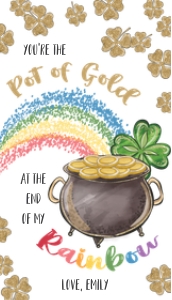 St Patrick OBLONG TAG Pot of Gold design preview