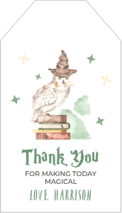 Wizard Magic School Owl TAG ANGLED: Wizard Magic School Owl TAG