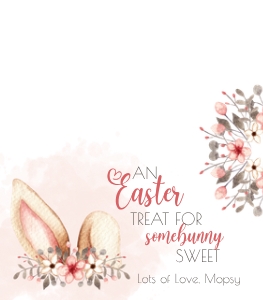 Pink Easter WColor TREAT TAG 3.5x4: Pink Easter Wcolor BAG TOPPER