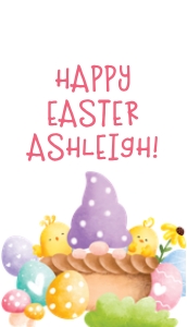 Easter Gnome WColor OBLONG TAG Basket: Easter Gnome Wcolor OBLONG TAG Basket