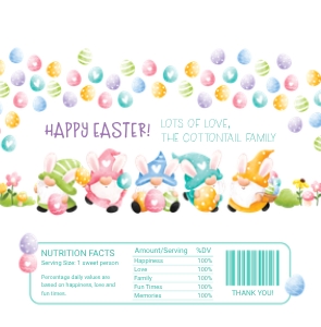 Easter Gnome WColor CHOC WRAPPER LGE: Easter Gnome WColor CHOC WRAPPER LGE