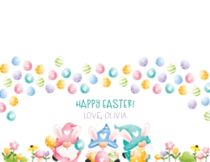 Easter Gnome WColor TREAT TAG 6.5x5: Easter Gnome WColor BAG TOPPER