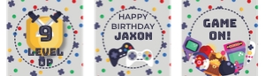 Gamer CUPCAKE TOPPER Grey design preview
