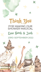 Wizard Magic School OBLONG TAG Baby Shower: Wizard Magic School OBLONG TAG Baby Shower