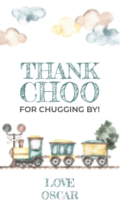 Vintage Train OBLONG TAG design preview