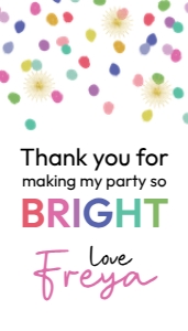 Rainbow Confetti OBLONG TAG Bright: Rainbow Confetti OBLONG TAG Bright