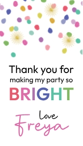 Rainbow Confetti OBLONG TAG Bright design preview